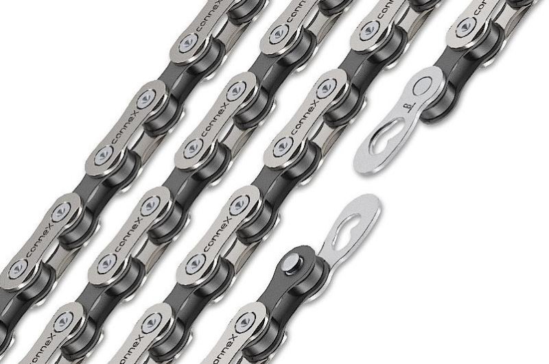 řetěz CONNEX 804 pro 8-kolo, stříbrno-černý se spojkou