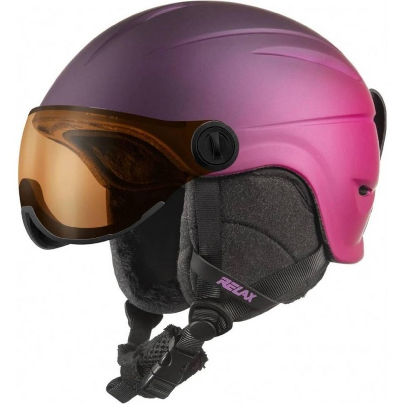 Lyžařská helma Relax Twister Visor purple