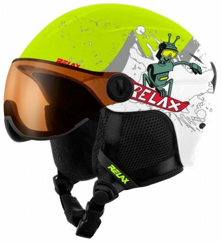 Lyžařská helma Relax Twister Visor yellow