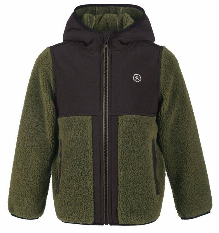 Dětská mikina Color Kids Teddy fleece olive