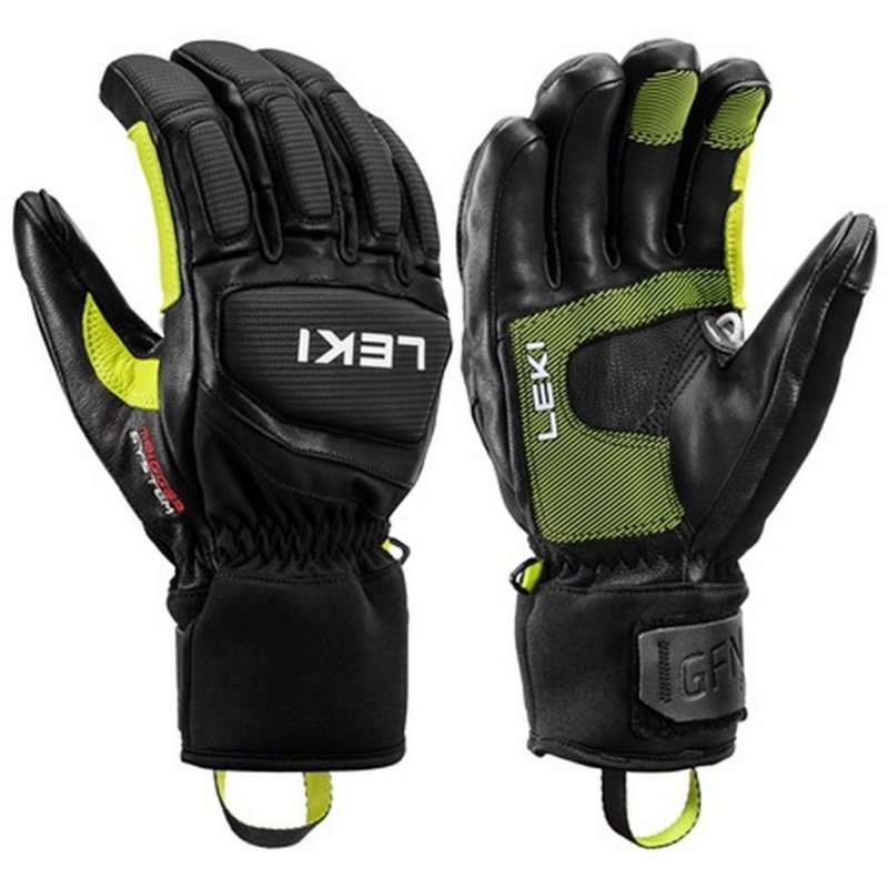 Lyžařské rukavice Leki Griffin Pro 3D black/lime/white
