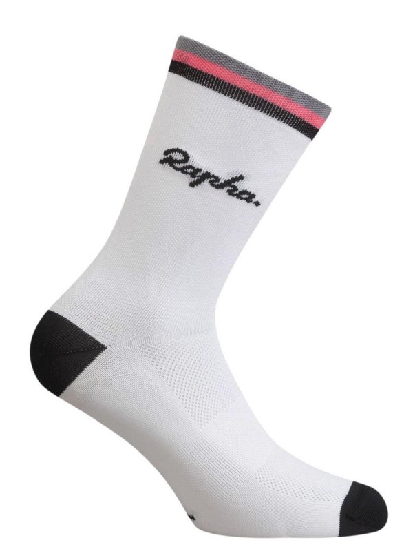 Cyklistické ponožky Rapha Logo 41-43 white