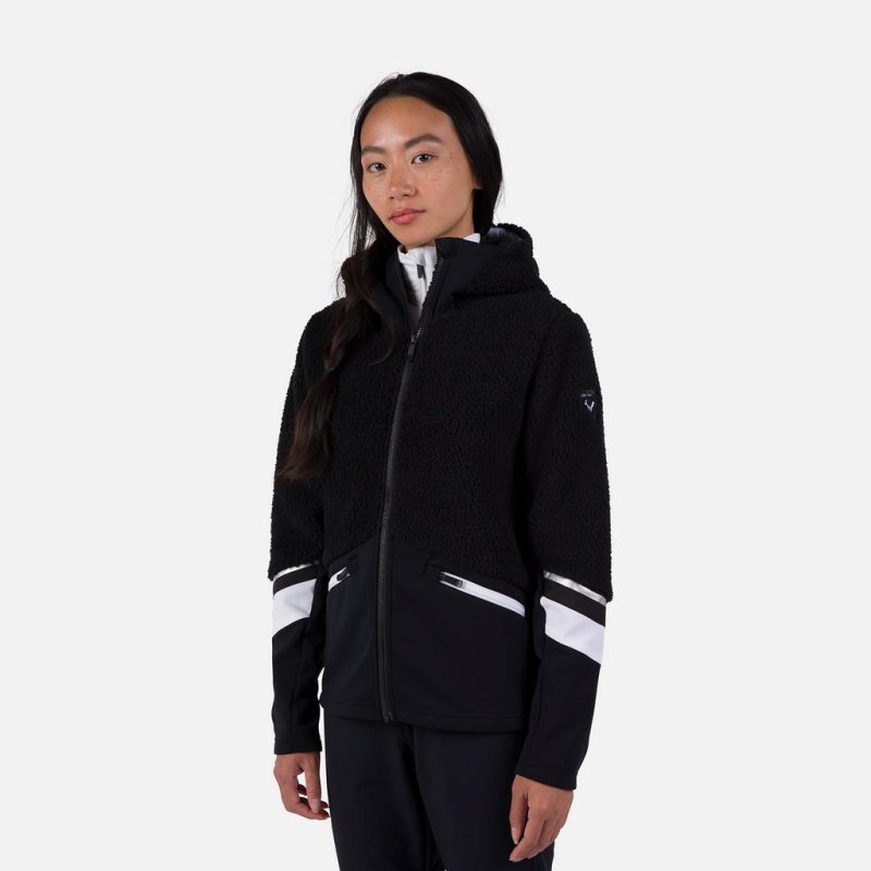 Mikina Rossignol Wispile Fleece FZH Woman black