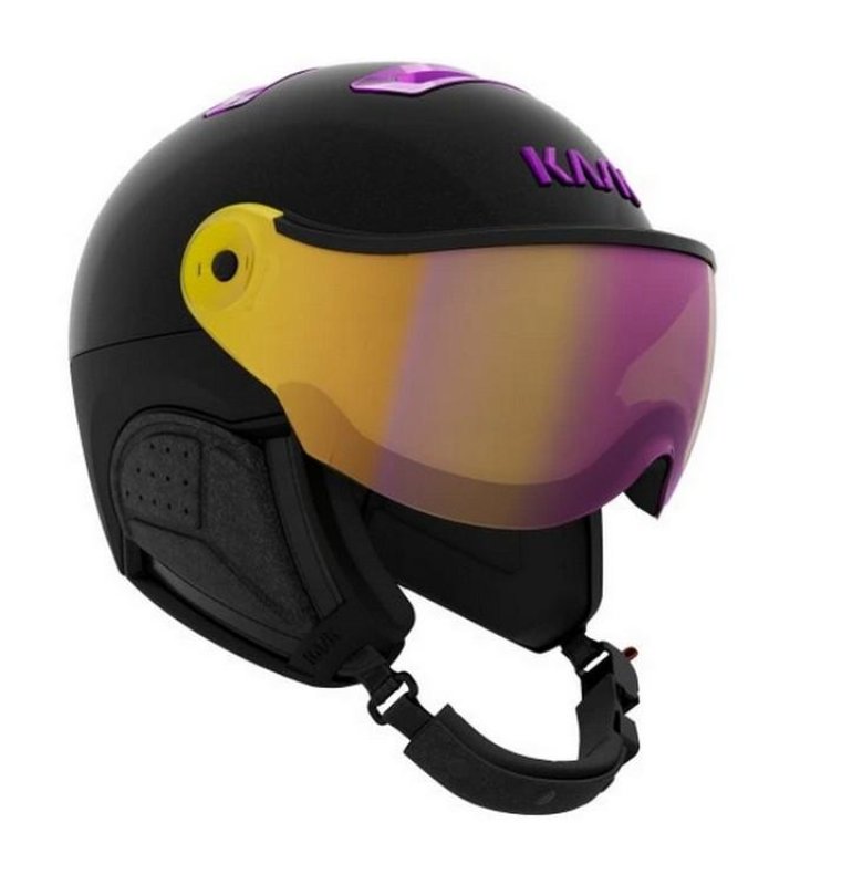 Lyžařská helma se štítem Kask Piuma R Chrome black/fuchsia