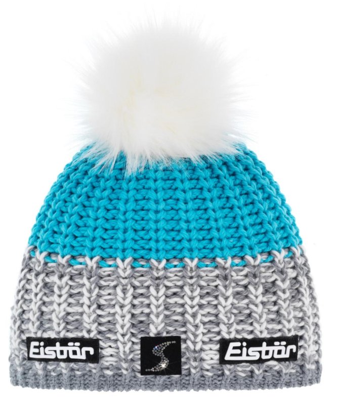 Čepice Eisbar Focus graumele-white-mugo azur/weiss