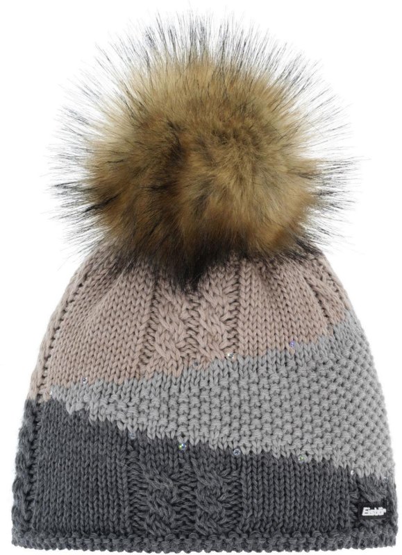 Čepice Eisbar Eden Lux Crystal anthrazit-graume-beigemel/real