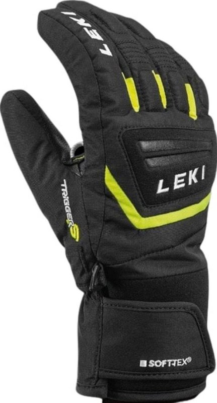 Lyžařské rukavice Leki Griffin S Junior black/yellow