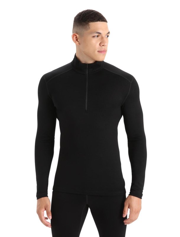 Termoprádlo Icebreaker Tech 260 LS half zip black