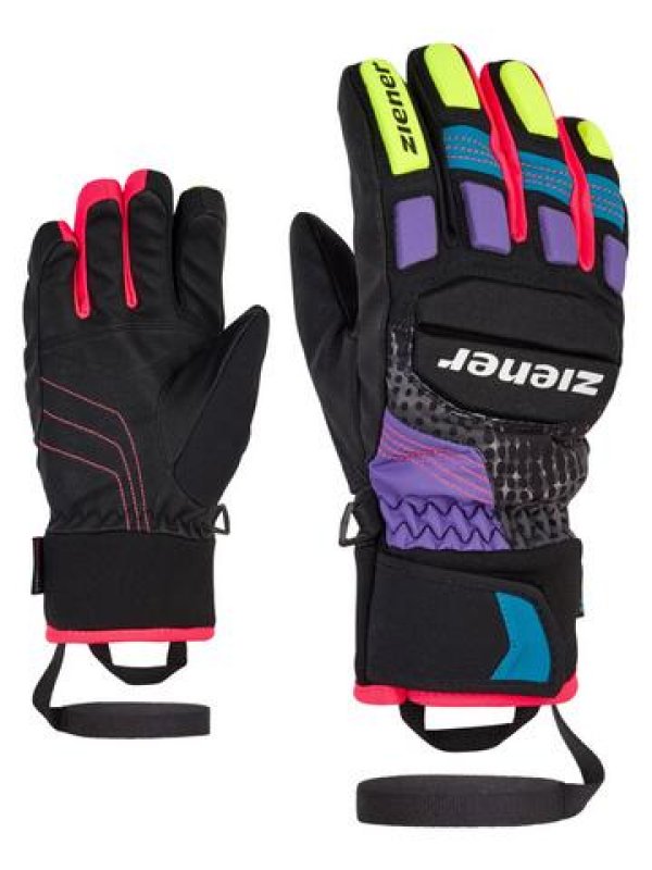 Lyžařské rukavice Ziener Luro AS Junior multicolor