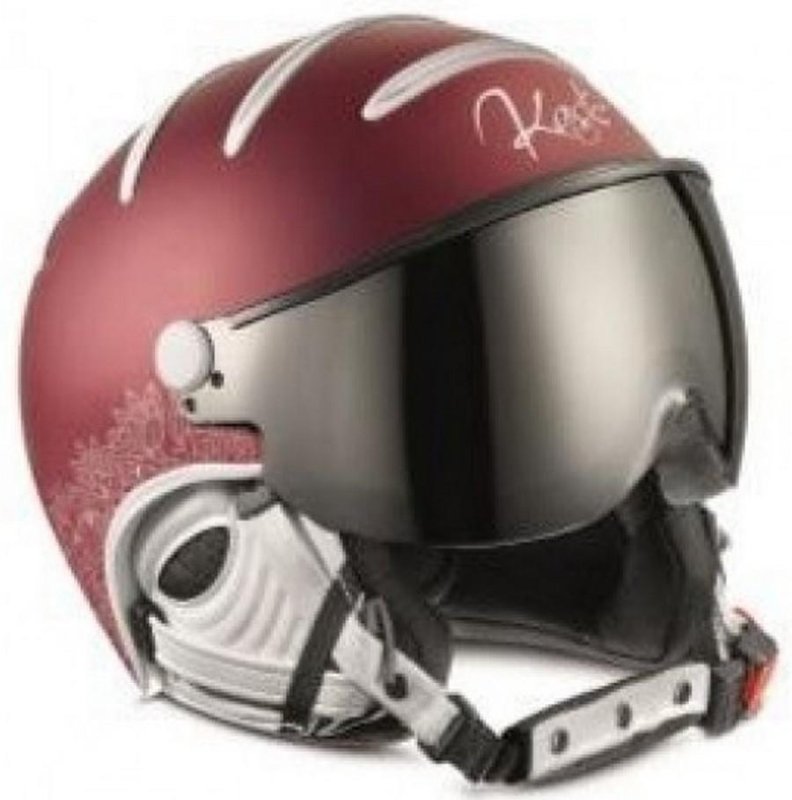 Lyžařská helma se štítem Kask Elite Pizzo W burgundy