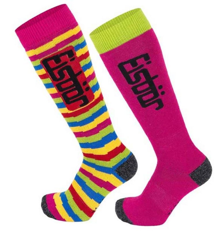 Lyžařské ponožky Eisbar Junior Comfort 2 Pack fuchsia