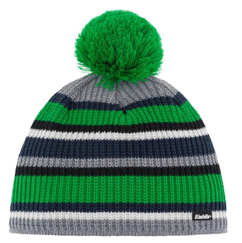 Čepice Eisbar Eden Clip Pompon green