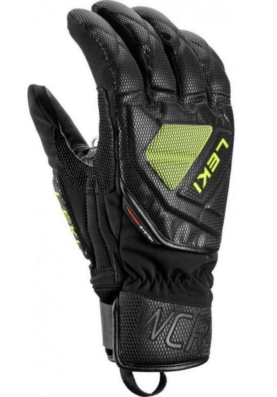 Lyžařské rukavice Leki WCR C-Tech 3D black/ice lemon