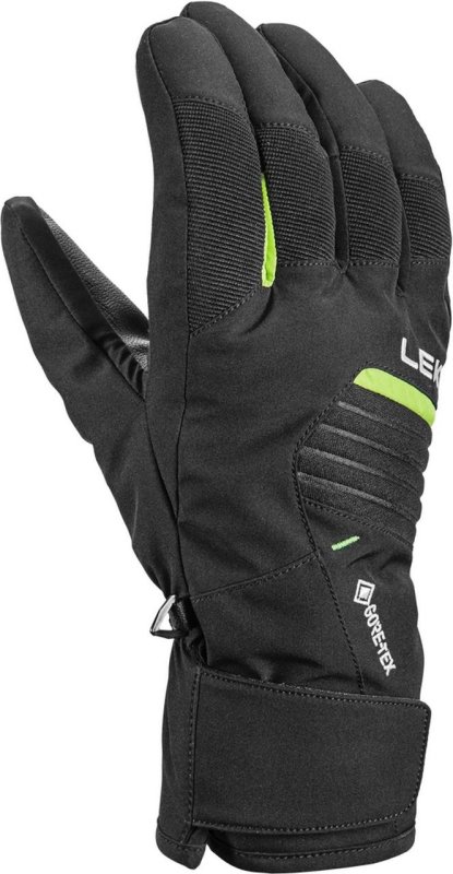 Lyžařské rukavice Leki Vision GTX black/lime