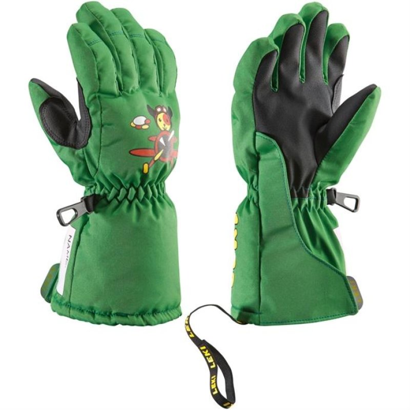 Lyžařské rukavice Leki Little Pilot green