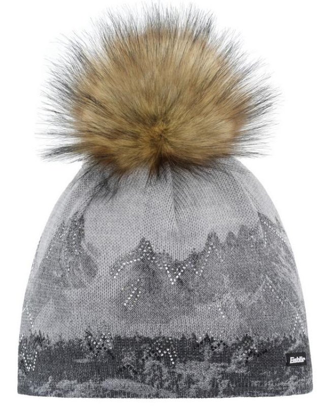 Čepice Eisbar Draw Lux Crystal schwarz-hellgraumele/schwarz