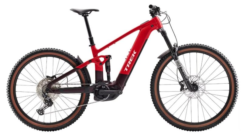 Celoodpružené elektrokolo Trek Rail+ 5 Gen 5 Viper red mullet