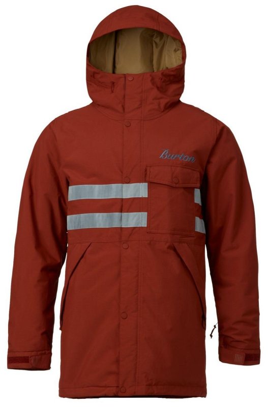 Snowboardová bunda Burton Hoosick Parka Fired Brick / La Sky Distress