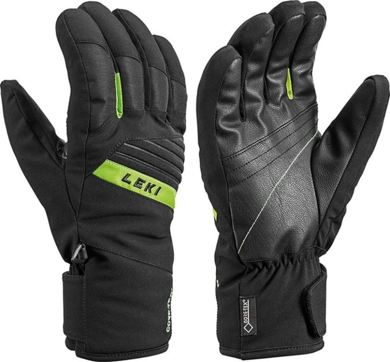 Lyžařské rukavice Leki Space GTX black/lime