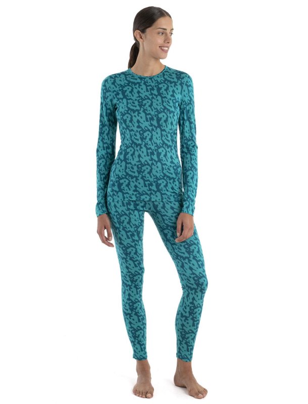 Termoprádlo Icebreaker Oasis 200 Flux green Leggings Woman