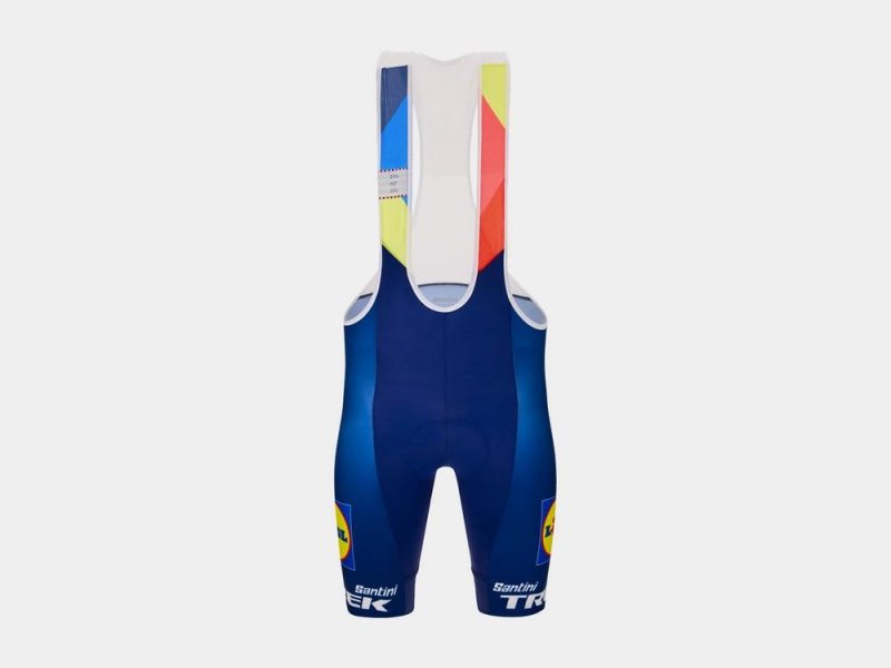 Cyklistické kraťasy Trek Lidl Santini Bib navy blue/yellow