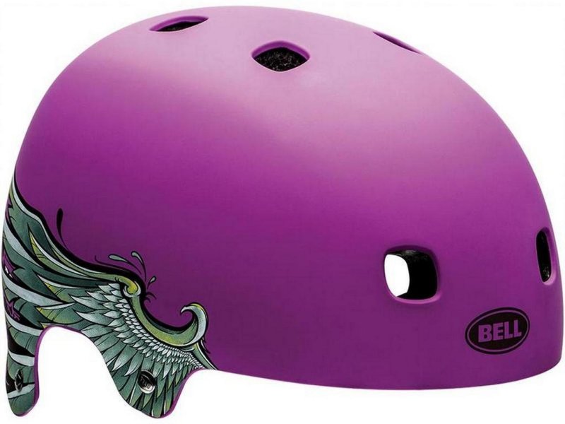 Cyklistická helma Bell Segment Jr purple wings